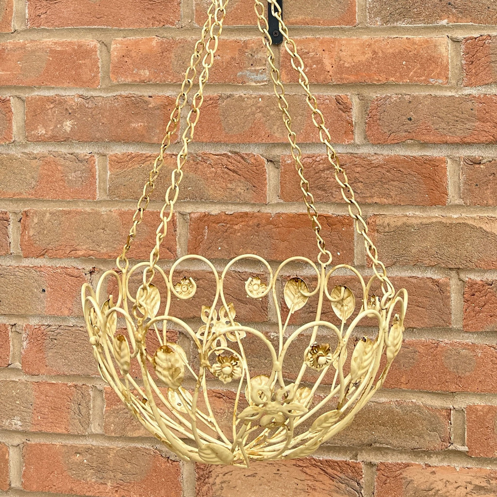 31cm Vintage Style Round Metal Hanging Basket