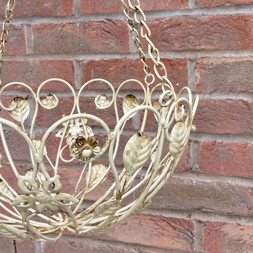 31cm Vintage Style Round Metal Hanging Basket