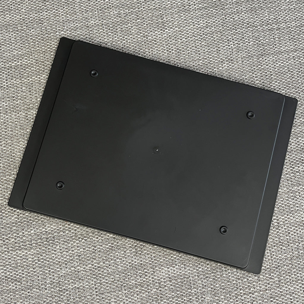 38cm Bamboo Bread Cutting Board with Plastic Crumb Catcher Base