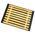 38cm Bamboo Bread Cutting Board with Plastic Crumb Catcher Base