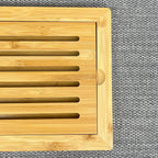 38.5cm Bamboo Bread Cutting Board with Crumb Catcher Base