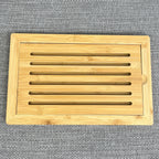 38.5cm Bamboo Bread Cutting Board with Crumb Catcher Base