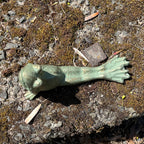 18.5cm Small Cast Iron Yoga Frog Garden Ornament