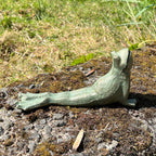18.5cm Small Cast Iron Yoga Frog Garden Ornament