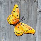 42cm Metal Butterfly Garden Wall Art Decoration – Orange
