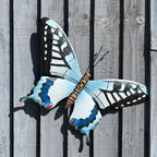 48.5cm Metal Butterfly Garden Wall Art Decoration – Light Blue