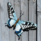 48.5cm Metal Butterfly Garden Wall Art Decoration – Light Blue