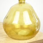 18cm Quirky Recycled Glass Vase - Yellow