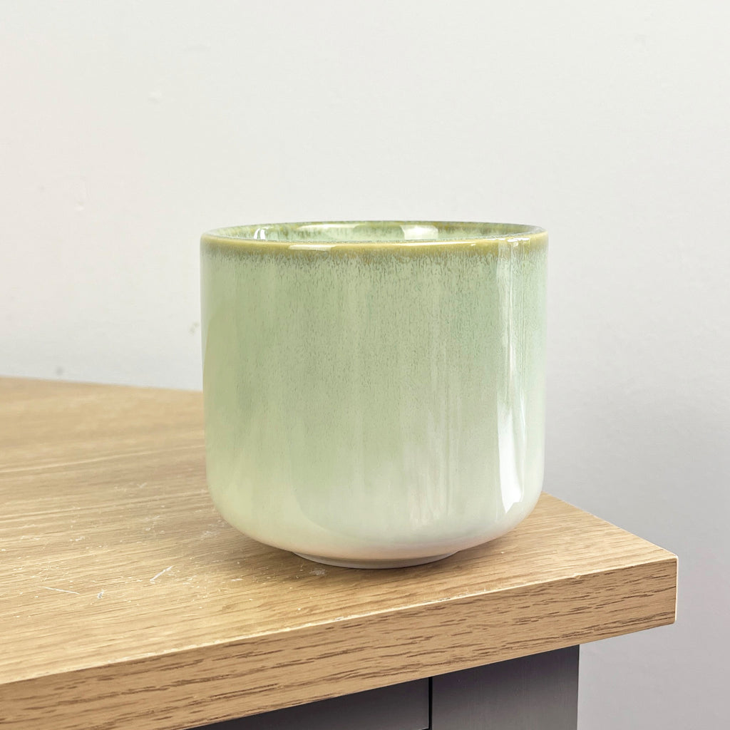 4 x 300ml Reactive Glaze Stoneware Mugs – Green