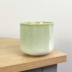 4 x 300ml Reactive Glaze Stoneware Mugs – Green