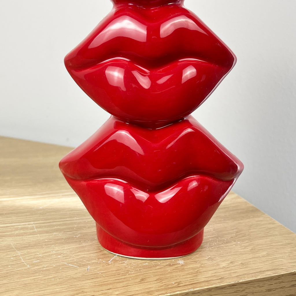 20cm Small Tower of Lips Vase – Ceramic
