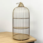 43cm Gold Decorative Bird Cage Display Stand - Metal
