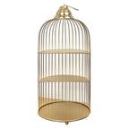 43cm Gold Decorative Bird Cage Display Stand - Metal