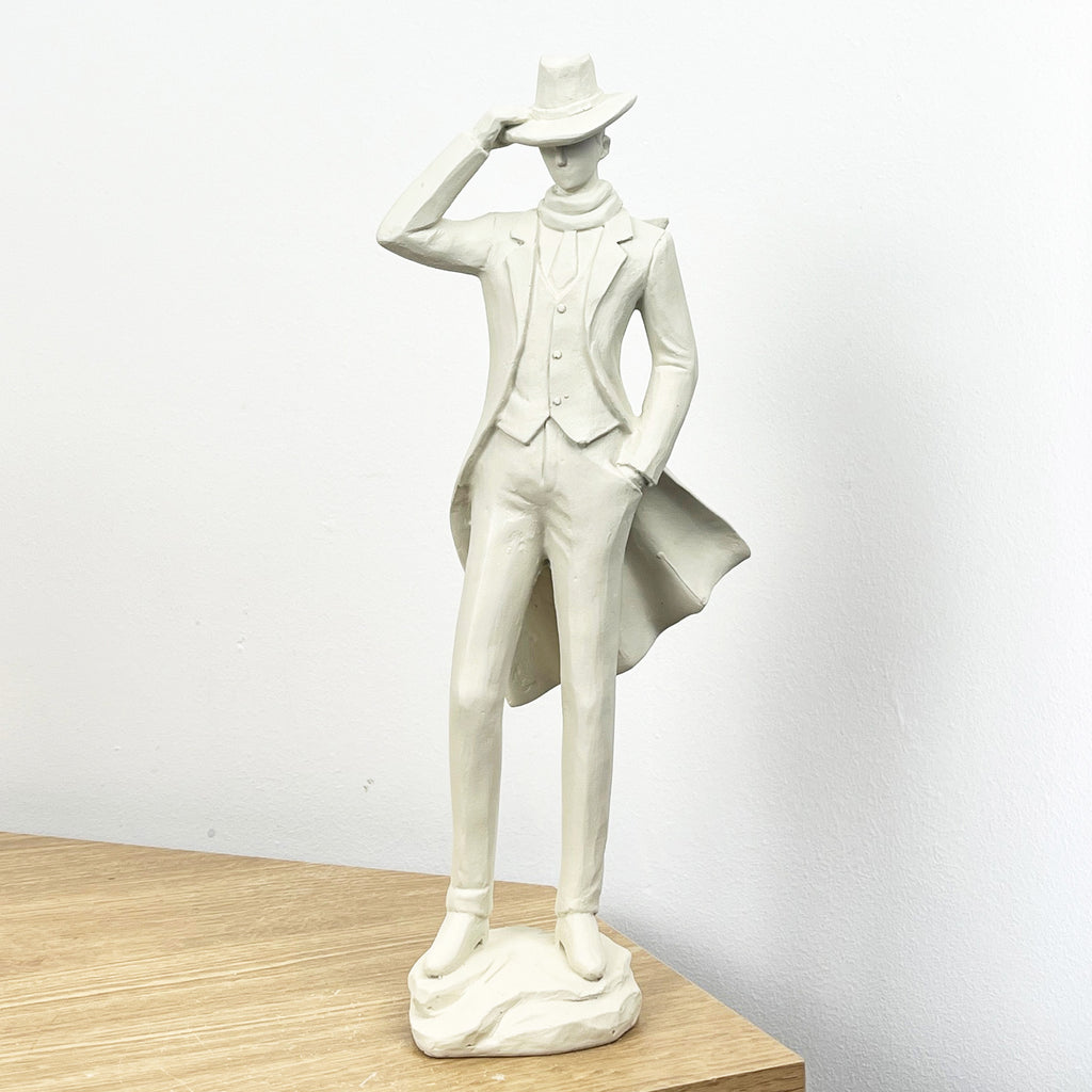 31cm Tall Dapper Gentlemen Figurine Ornament - Resin