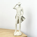 31cm Tall Dapper Gentlemen Figurine Ornament - Resin