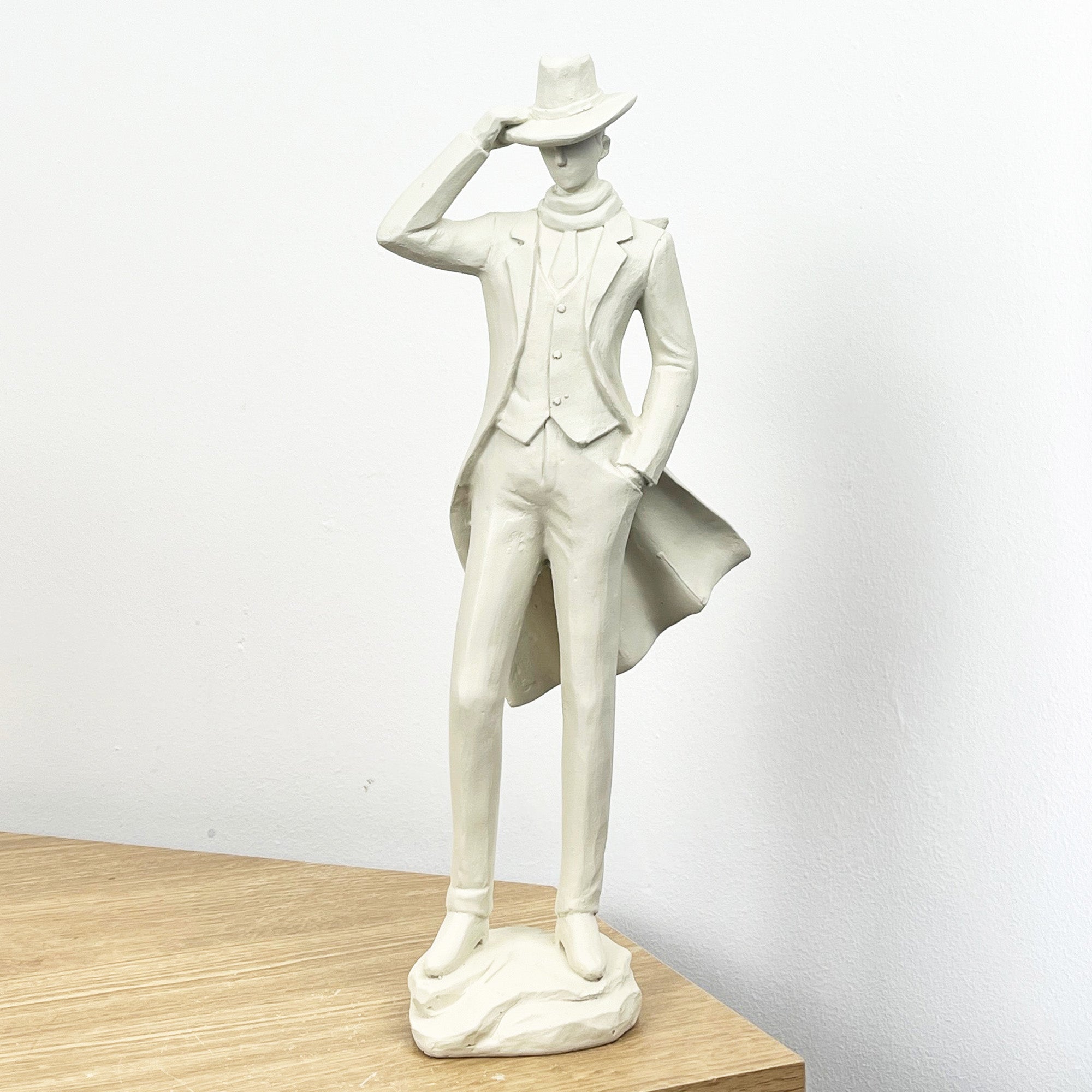 31cm Tall Dapper Gentlemen Figurine Ornament - Resin