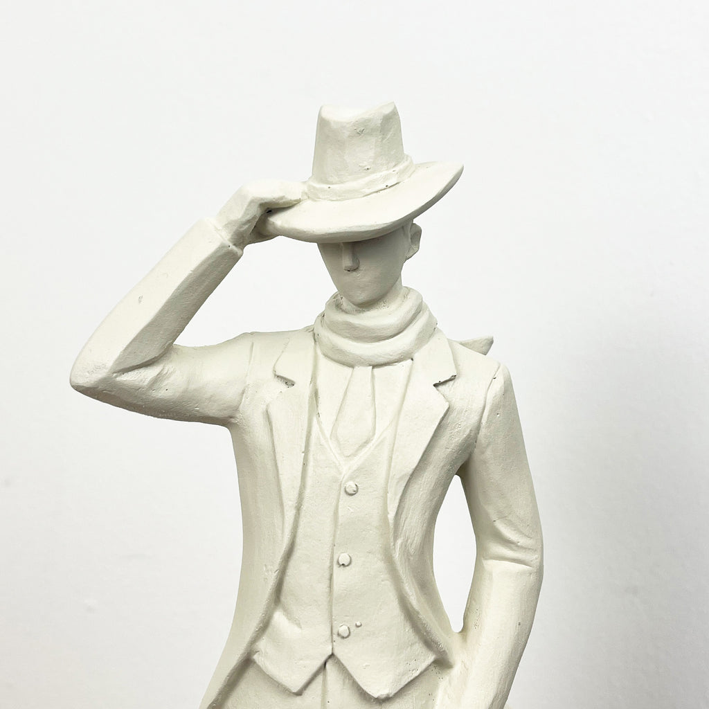 31cm Tall Dapper Gentlemen Figurine Ornament - Resin