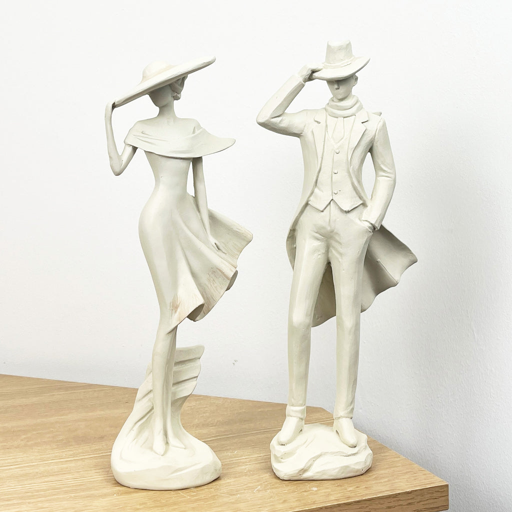 31cm Tall Dapper Gentlemen Figurine Ornament - Resin