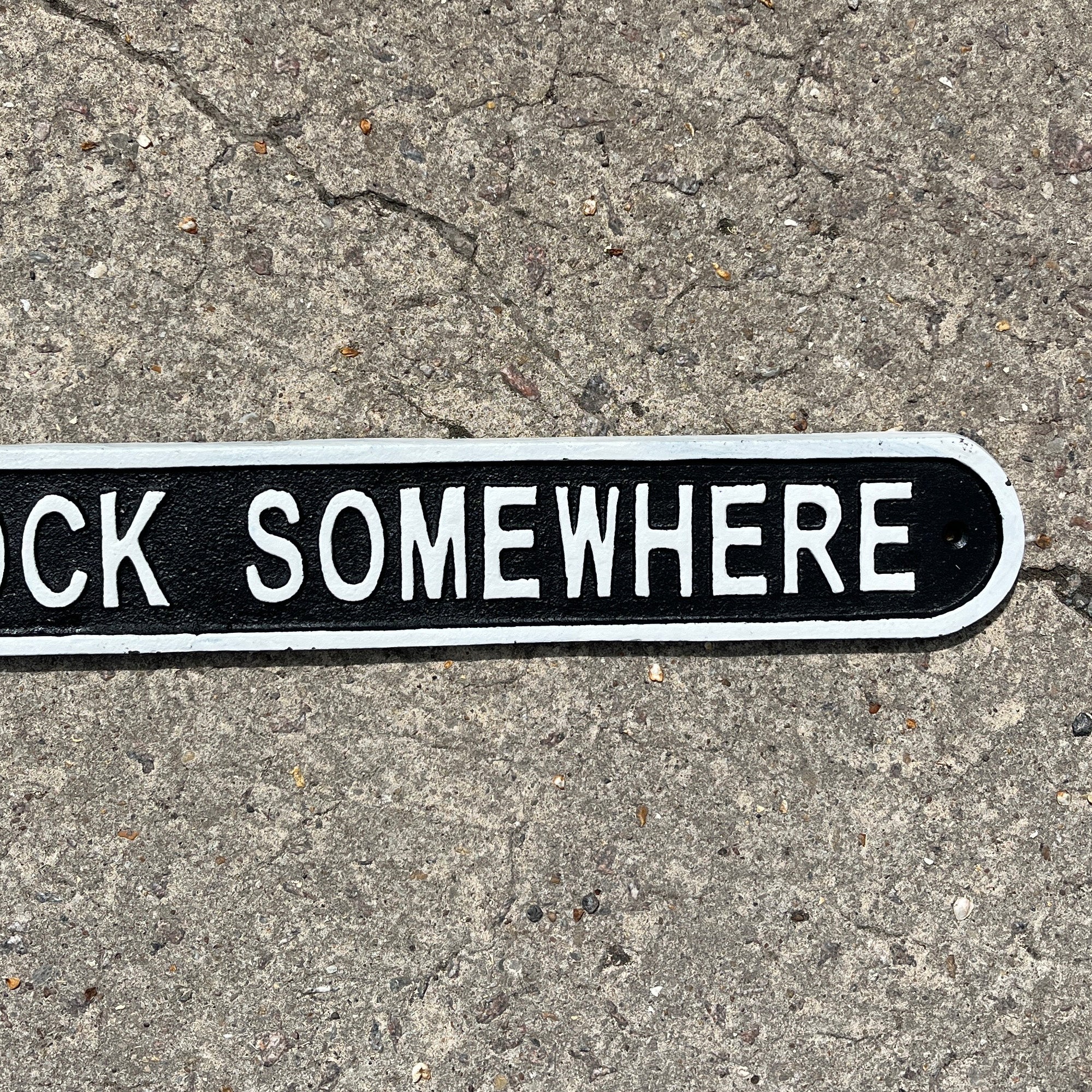 57.5cm Large Cast Iron 'It's 5 O'Clock Somewhere' Wall Sign / Plaque