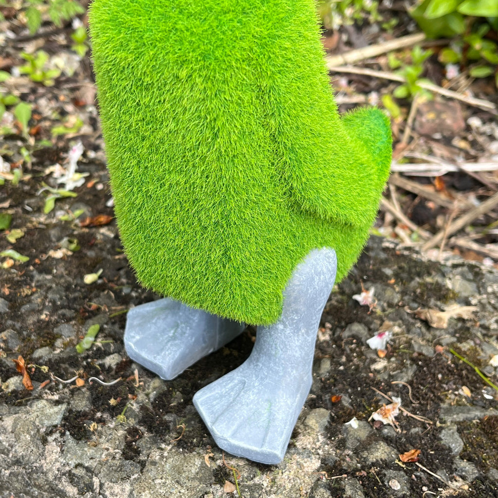 32.5cm Artificial Grass Covered Duck Ornament - Ceramic
