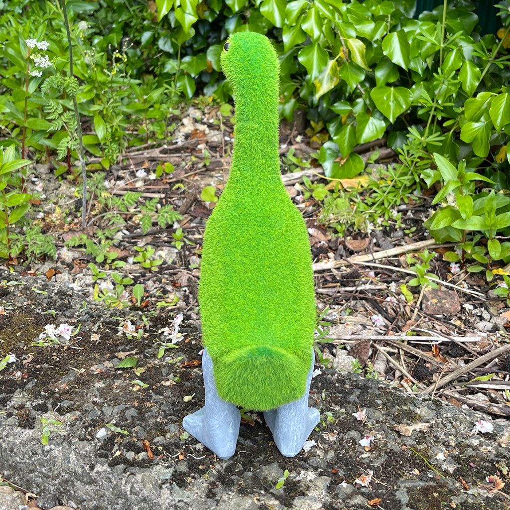 32.5cm Artificial Grass Covered Duck Ornament - Ceramic