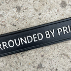 34.5cm 'Surround By Pricks' Funny Cast Iron Wall Sign