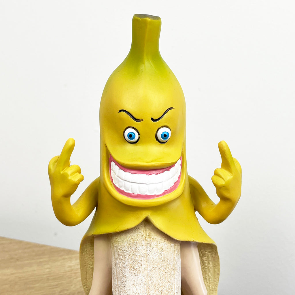23.5cm Rude Middle Finger Naughty Banana Figurine / Ornament - Resin