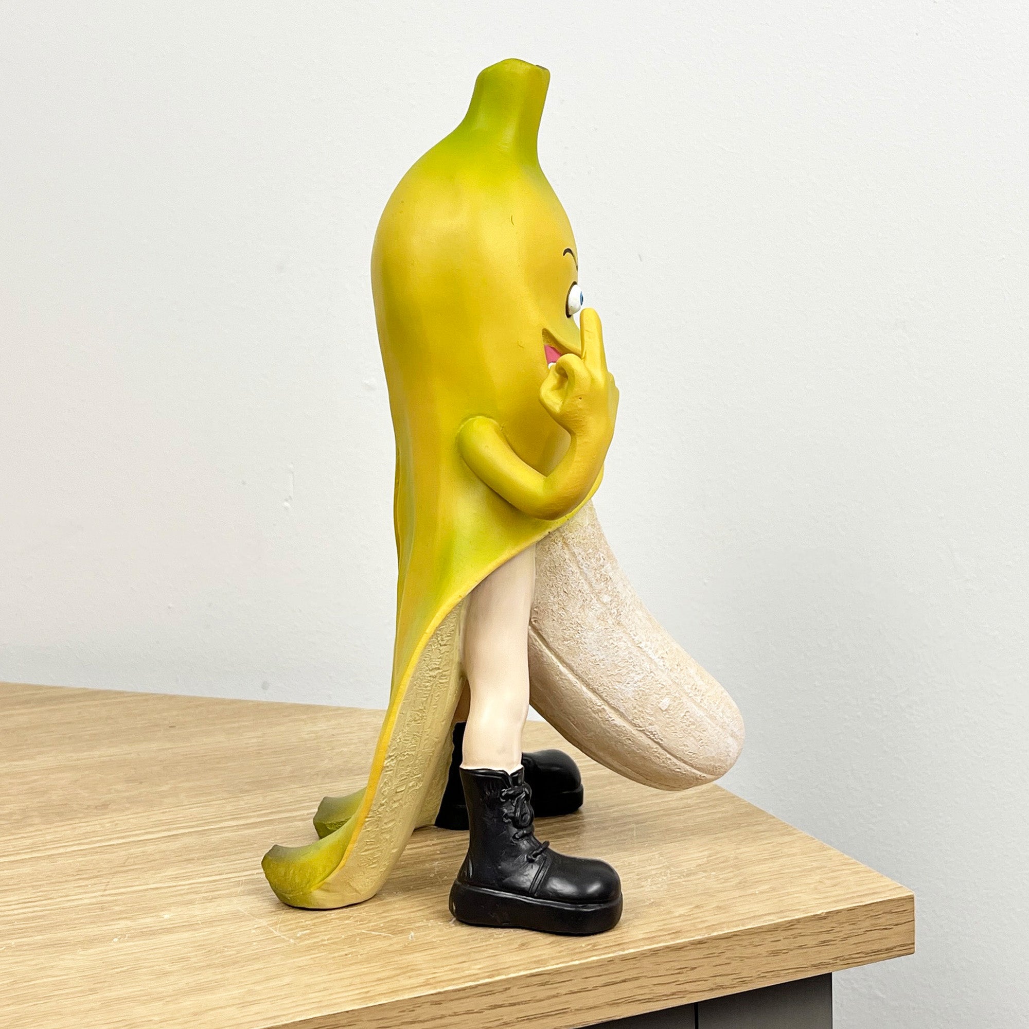 23.5cm Rude Middle Finger Naughty Banana Figurine / Ornament - Resin