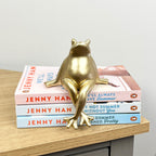 8cm Tall Shelf Sitting Frog Ornament - Resin