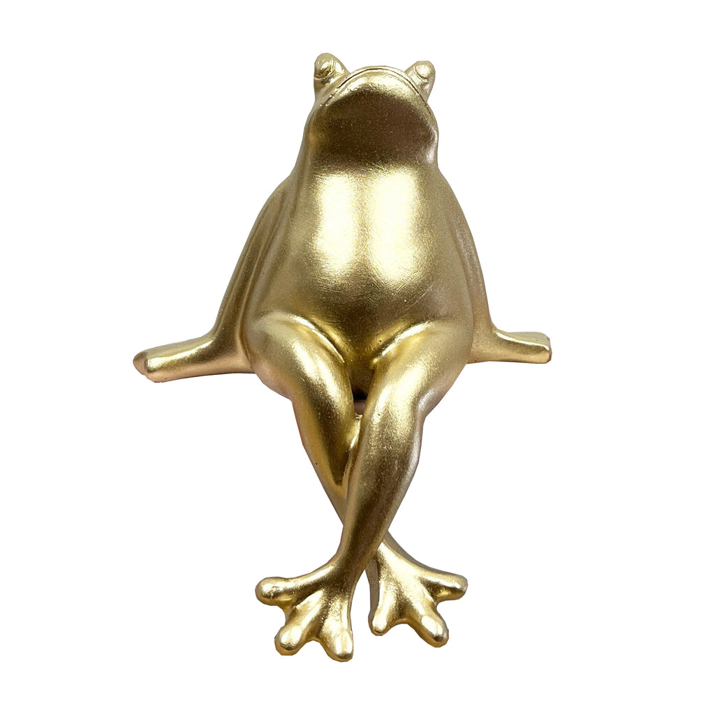 8cm Tall Shelf Sitting Frog Ornament - Resin