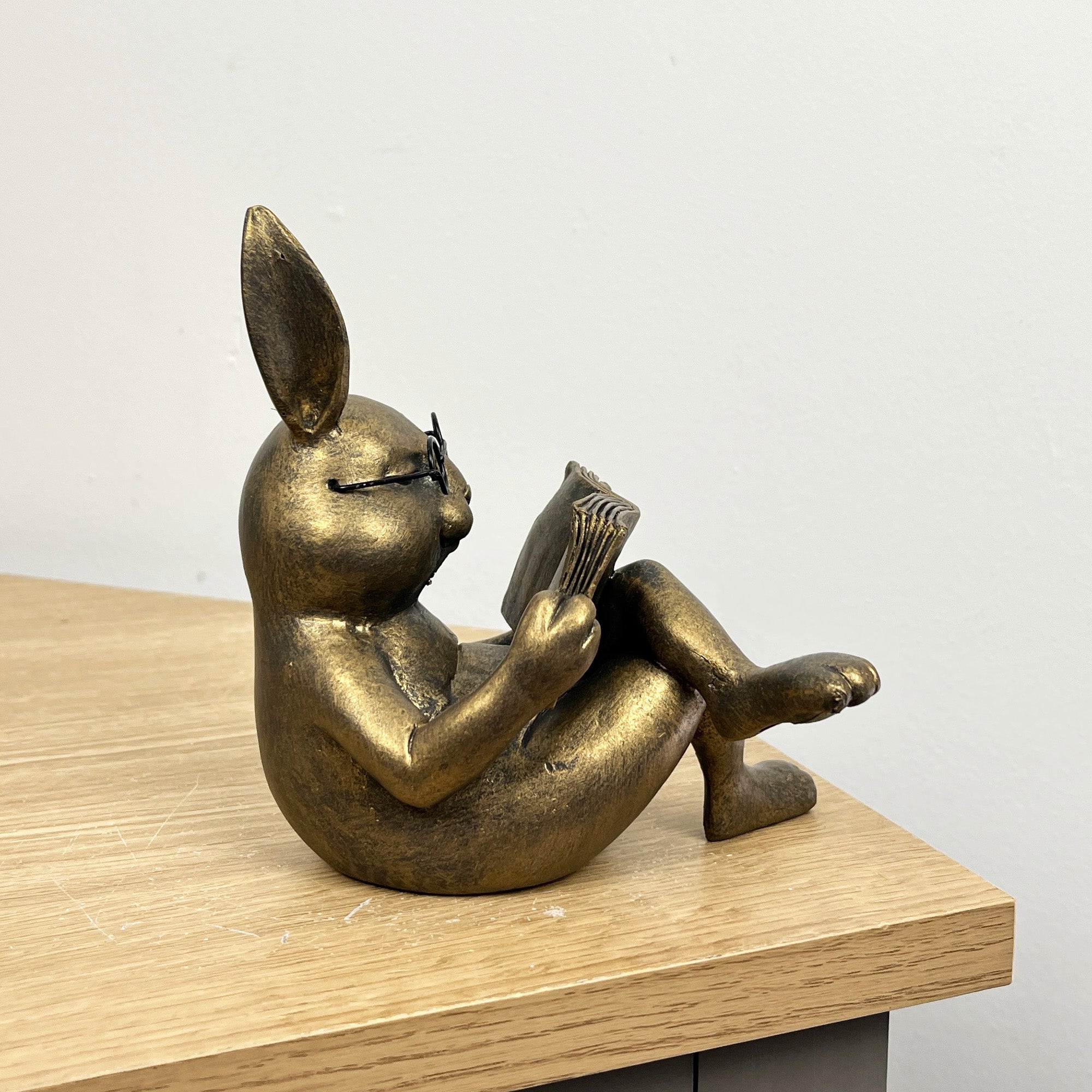 13.5cm Reading Rabbit Ornament – Resin
