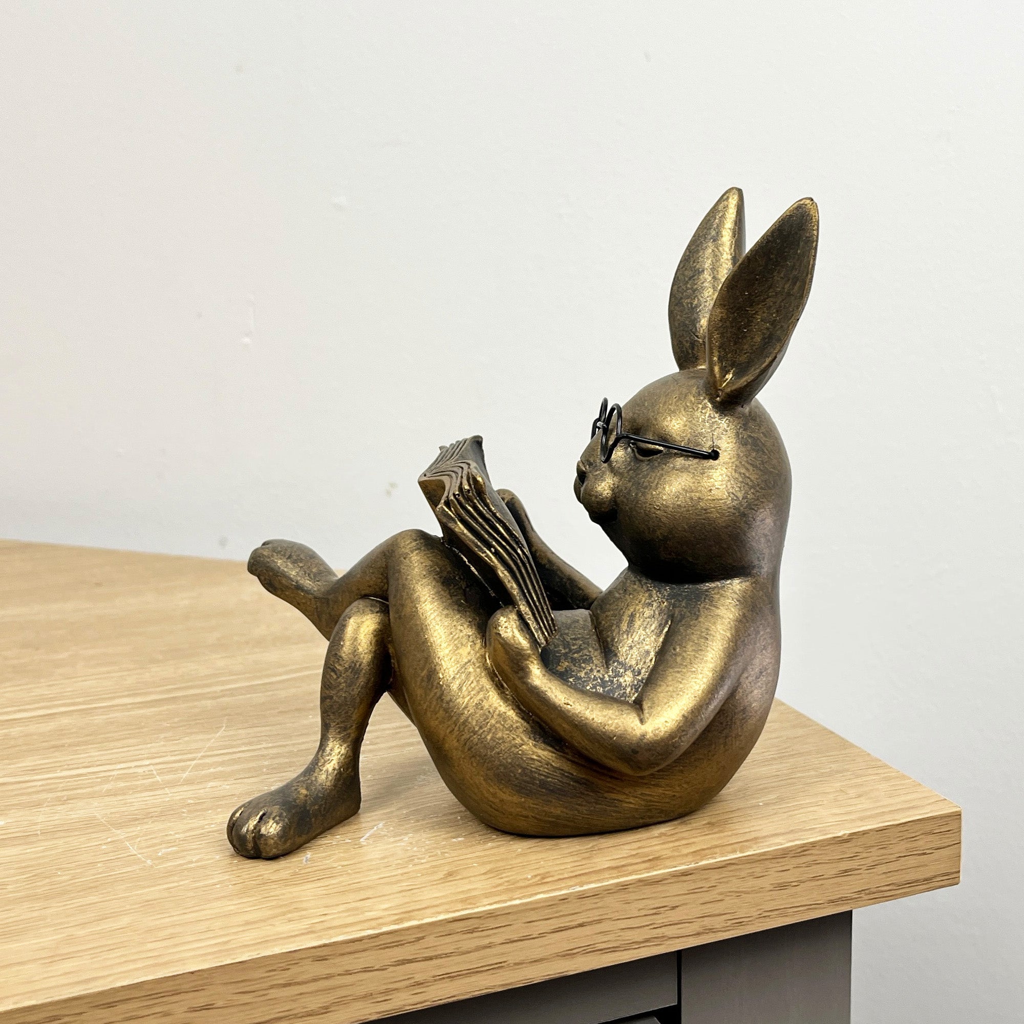 13.5cm Reading Rabbit Ornament – Resin