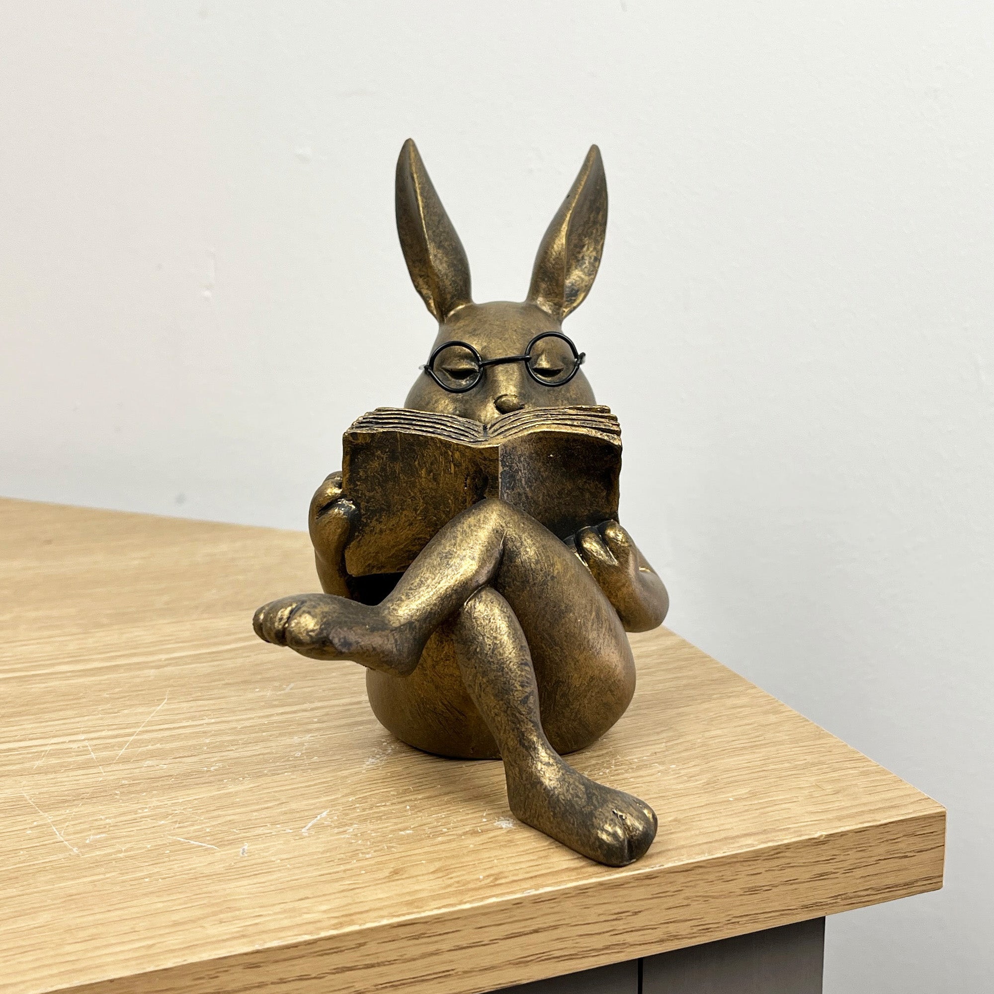 13.5cm Reading Rabbit Ornament – Resin
