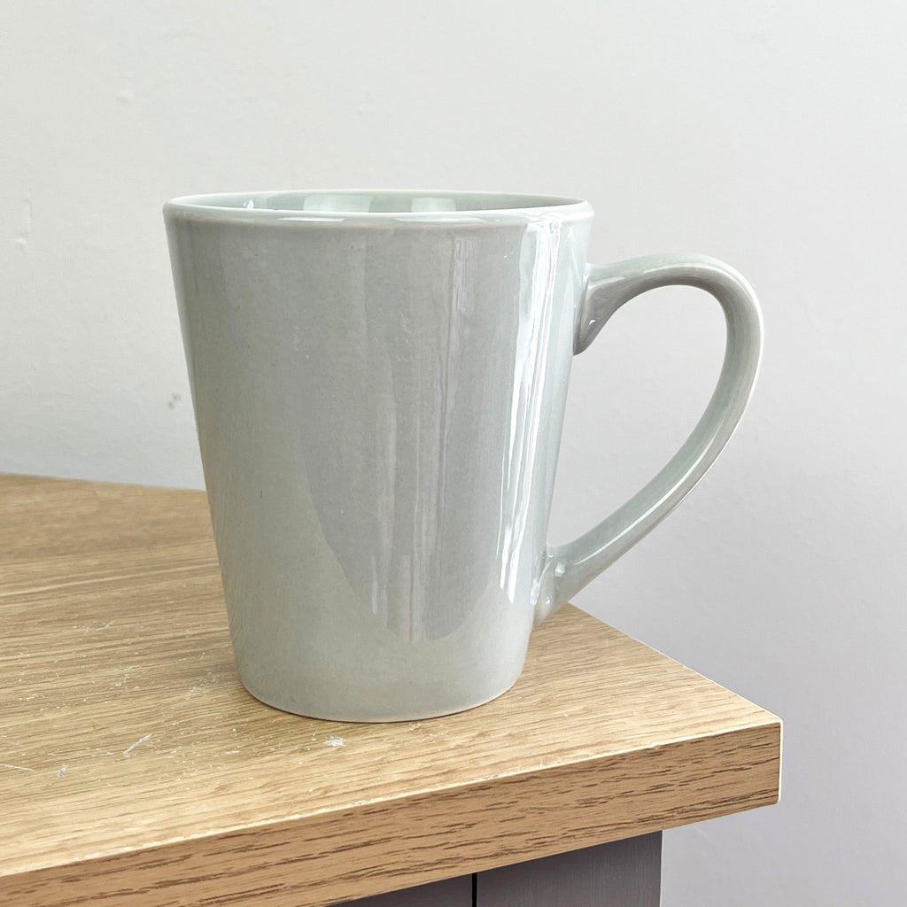2 x 300ml New Bone Porcelain Mugs – Light Grey