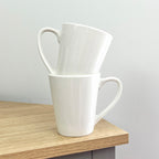 2 x 300ml New Bone Porcelain Mugs – White