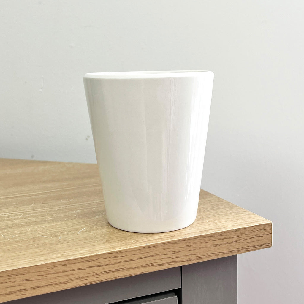 2 x 300ml New Bone Porcelain Mugs – White