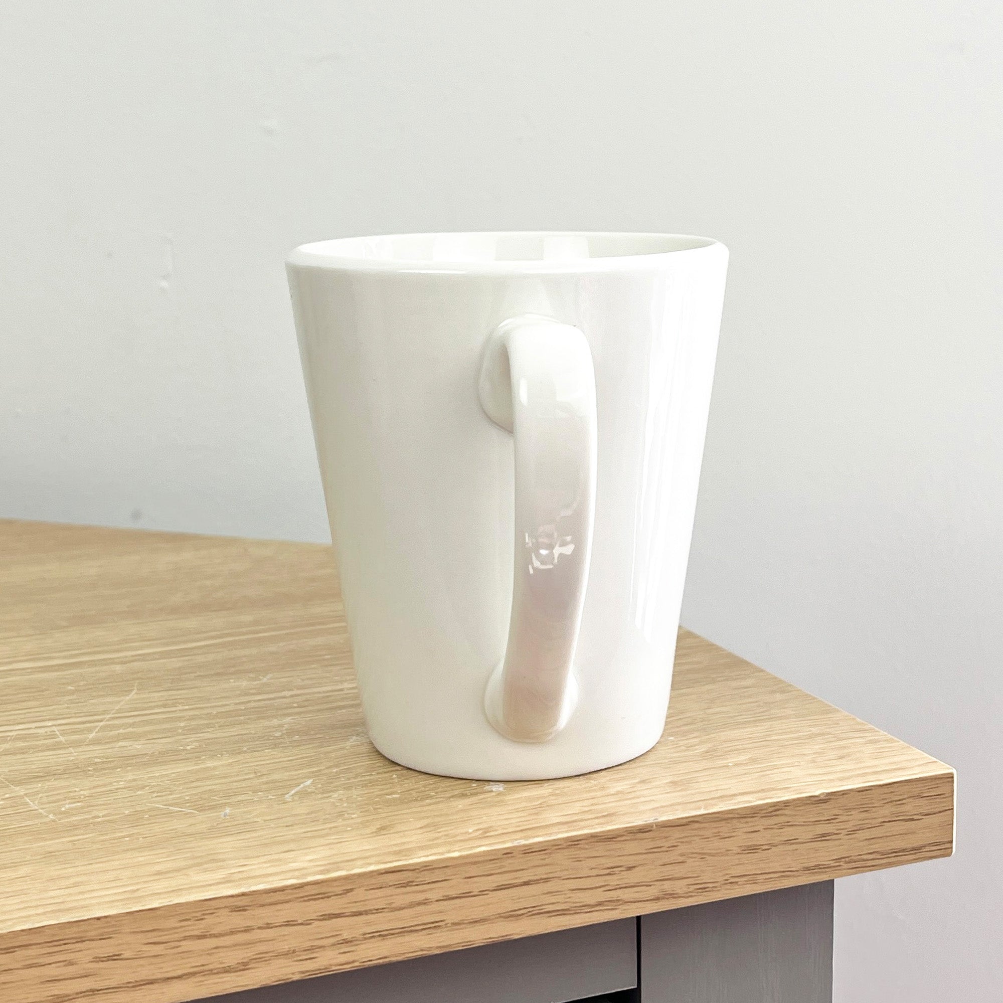 2 x 300ml New Bone Porcelain Mugs – White