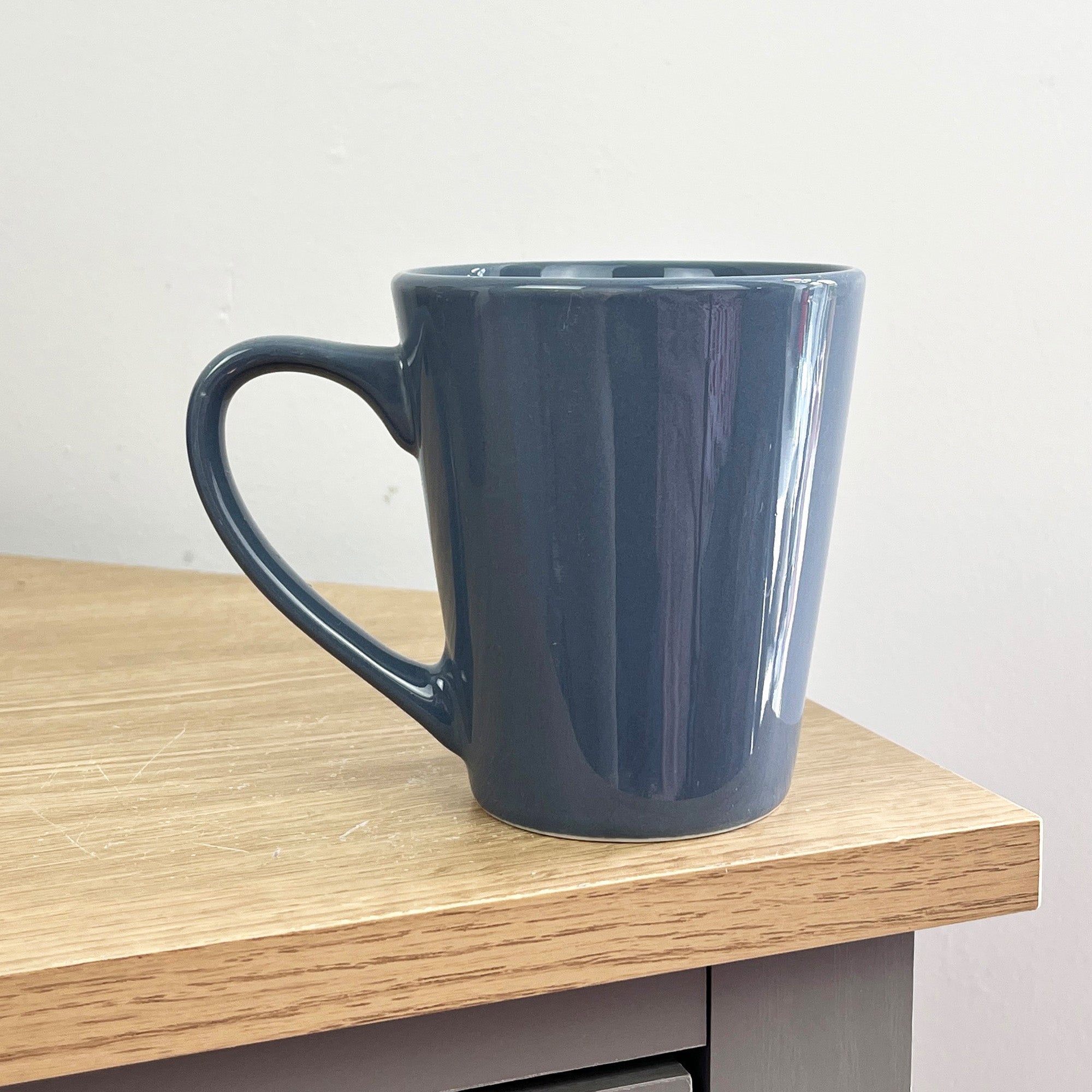2 x 300ml New Bone Porcelain Mugs – Bluish Grey