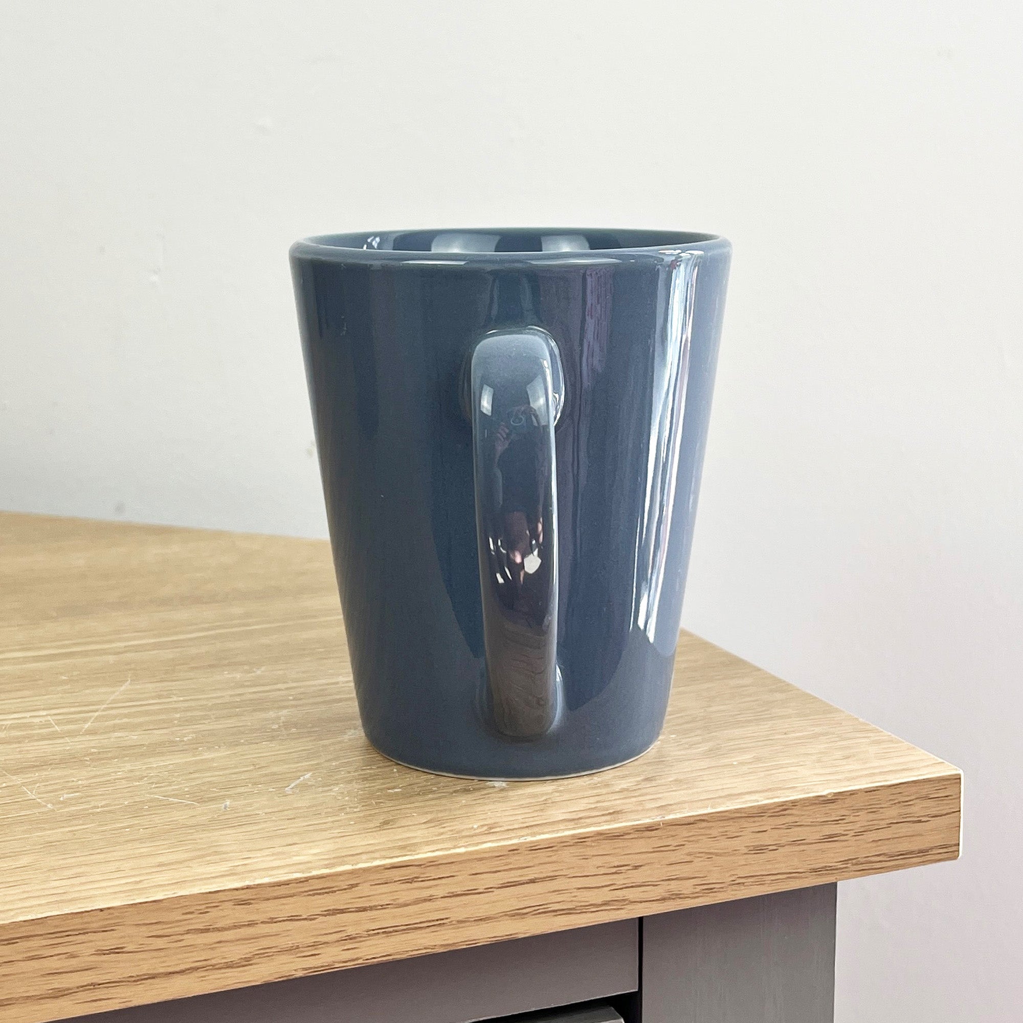 2 x 300ml New Bone Porcelain Mugs – Bluish Grey