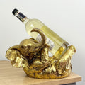 Gold Elephant Single Wine Bottle Holder - Resin