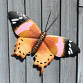 46cm Metal Butterfly Garden Wall Art Decoration – Pink / Brown