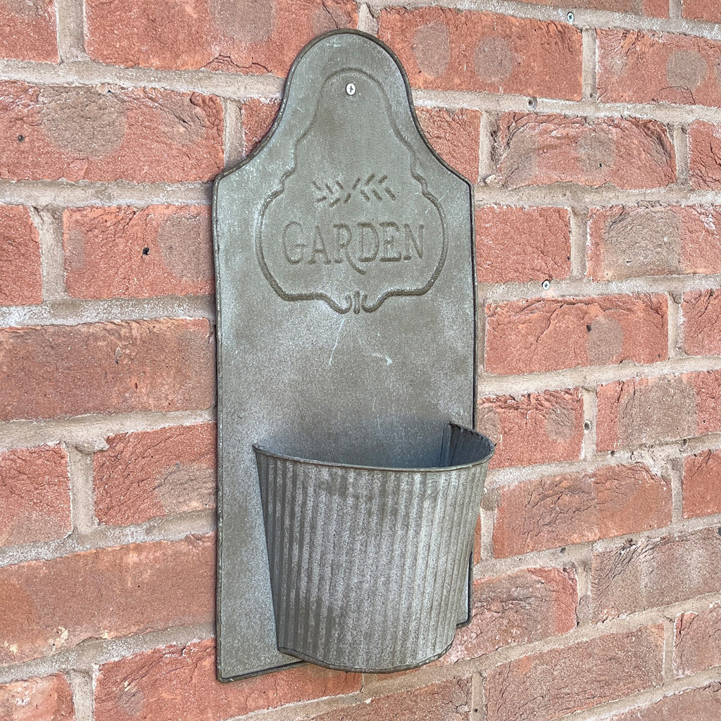 46.5cm Vintage Wall Mounted Planter – Zinc