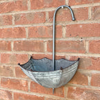 29cm x 44.5cm Umbrella Shaped Wall Mounted Planter – Zinc