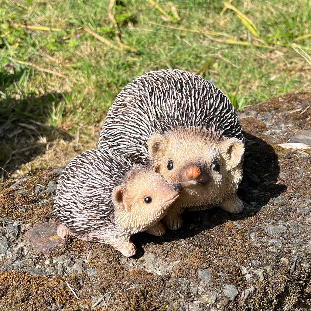 17cm Hedgehogs Garden Ornament - Resin