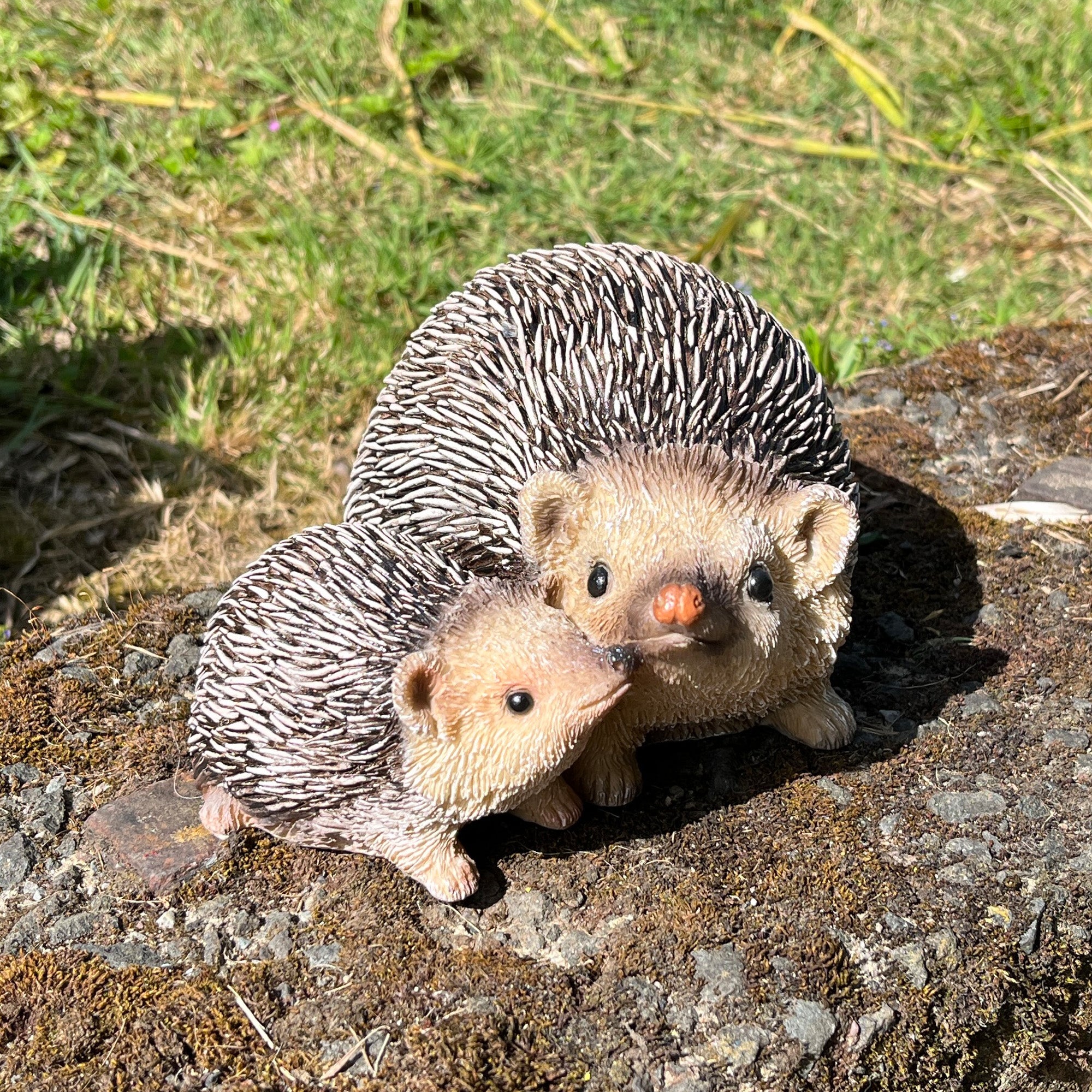 17cm Hedgehogs Garden Ornament - Resin