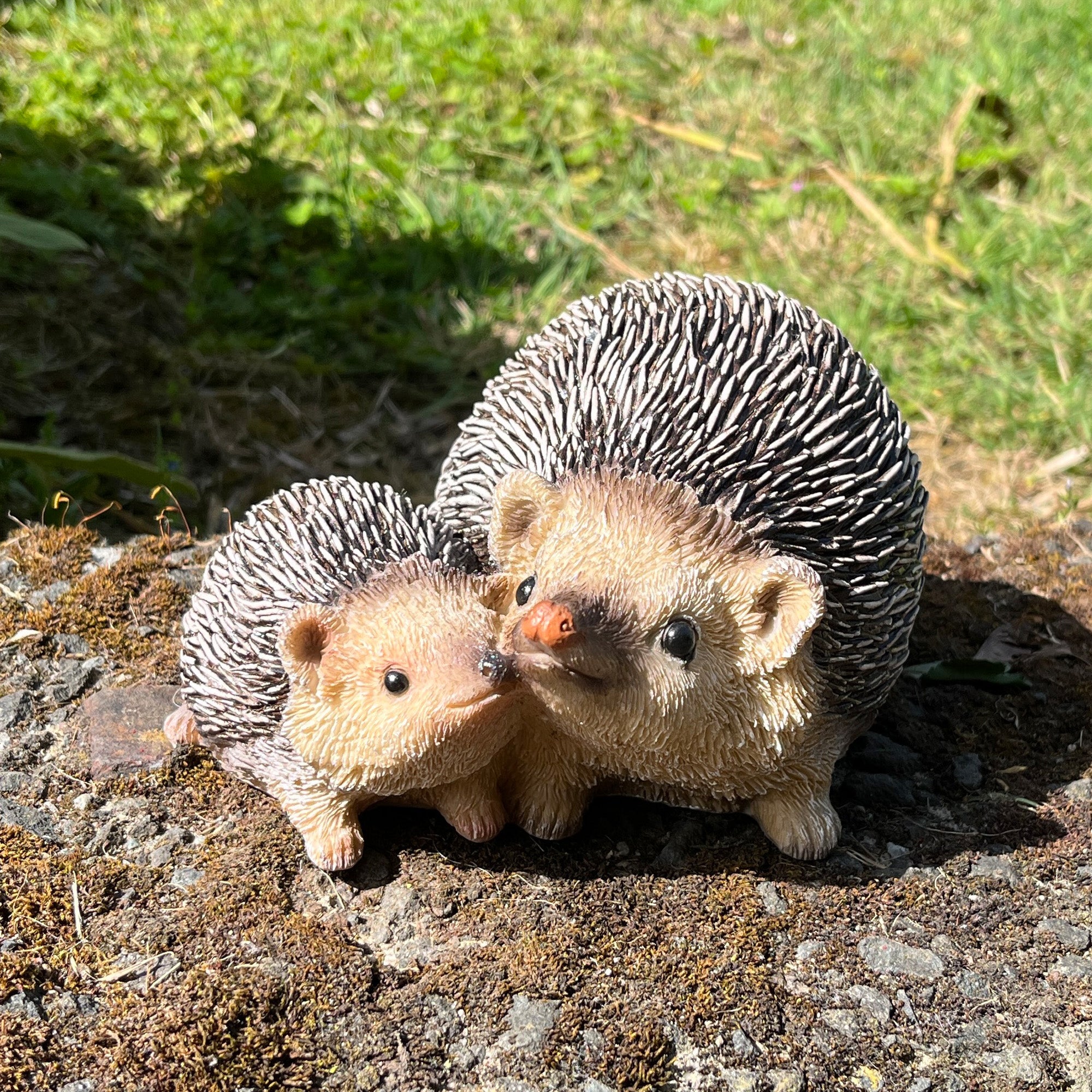 17cm Hedgehogs Garden Ornament - Resin