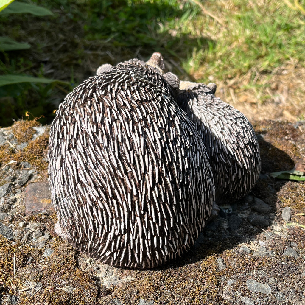 17cm Hedgehogs Garden Ornament - Resin