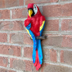 Wall Mounted Parrot Garden Ornament – Red