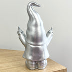 20cm Cheeky Double Middle Finger Gonk Ornament - Silver
