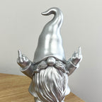 20cm Cheeky Double Middle Finger Gonk Ornament - Silver